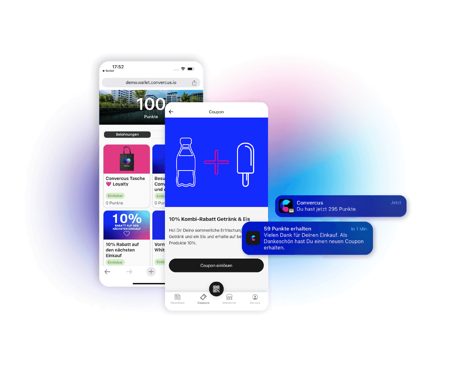 Loyalty App von Convercus: Punkte sammeln und Coupons erhalten
