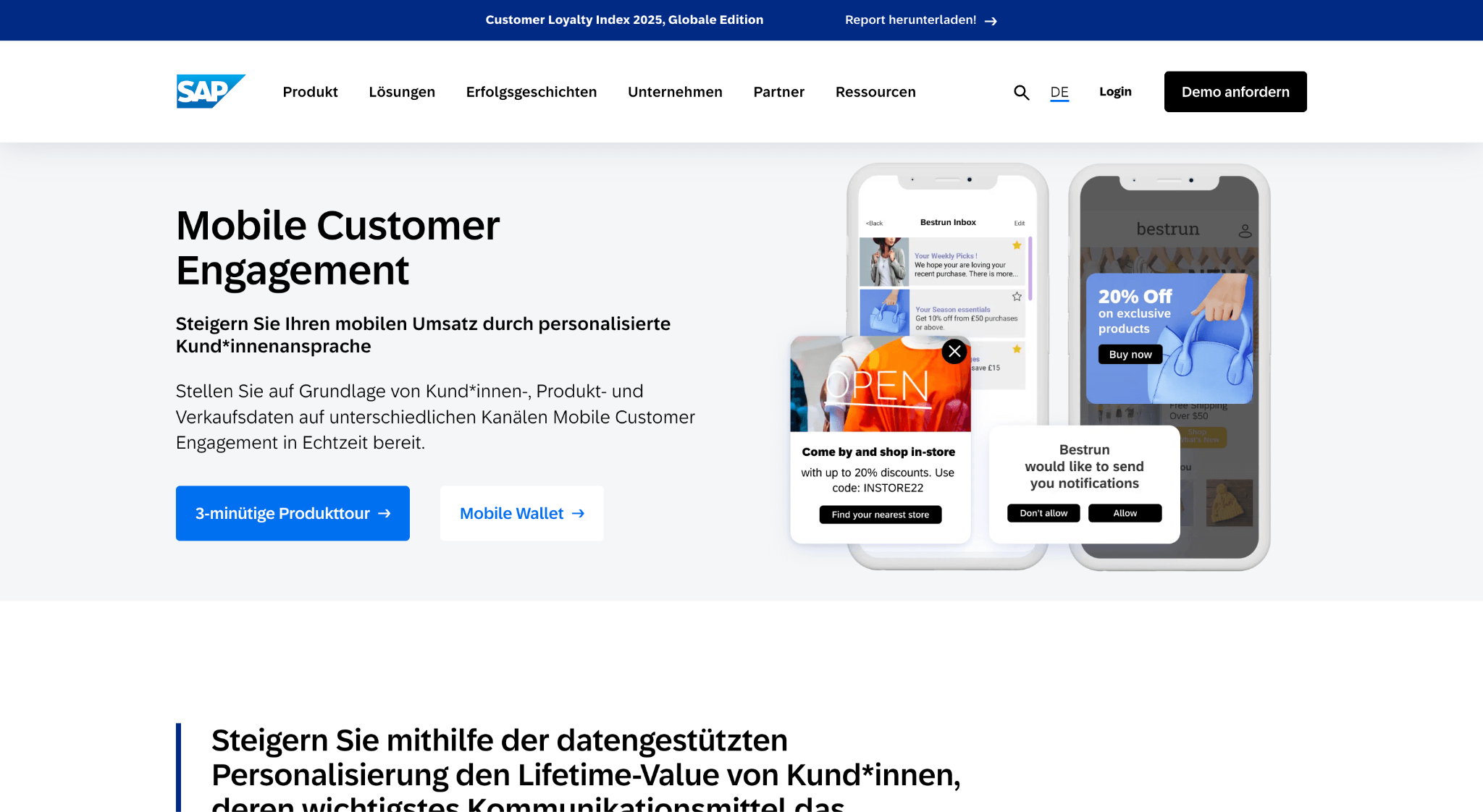 Loyalty App Vergleich: Loyalty Integration in Marketing Apps von SAP Emarsys