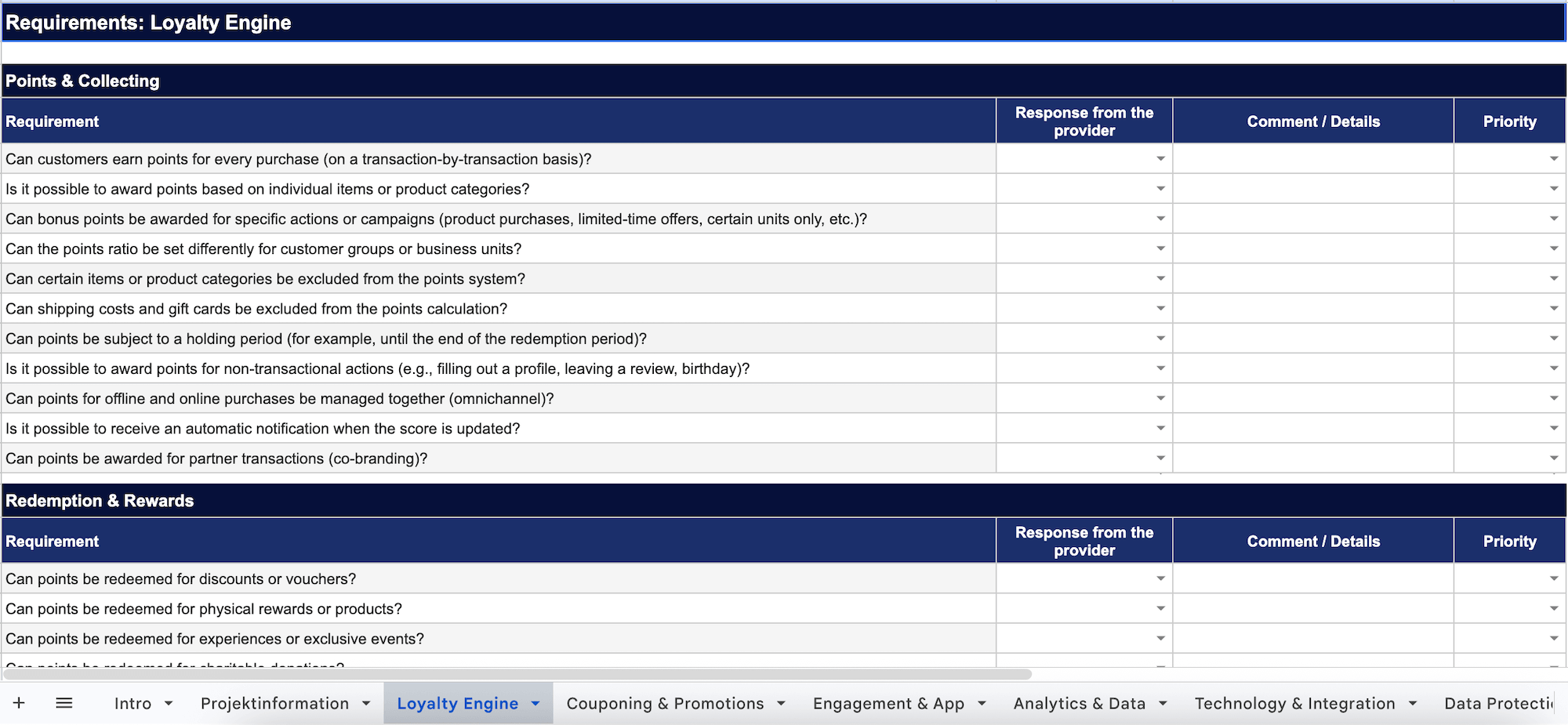 Convercus RFP template