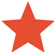 Solid red five-pointed star icon.