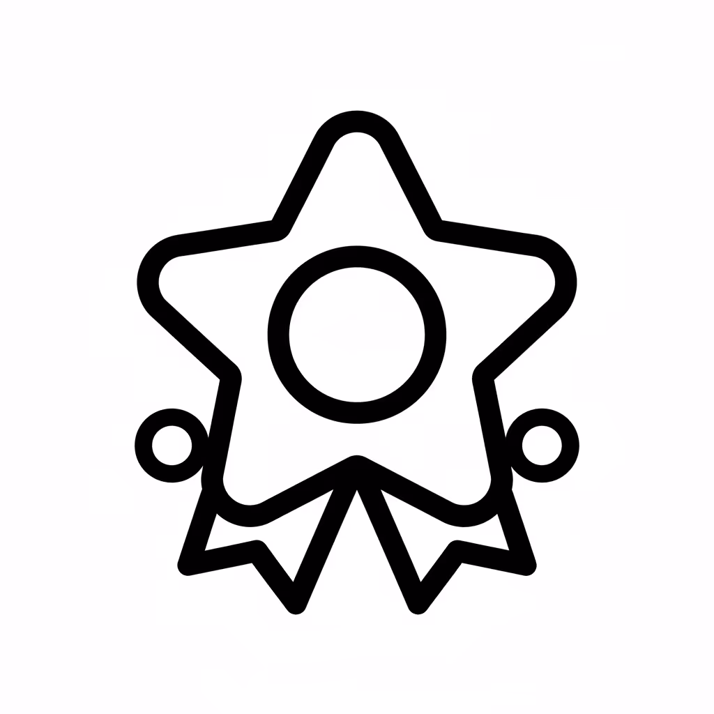 Picture of a printable coloring page showing New Year Star, level easy
