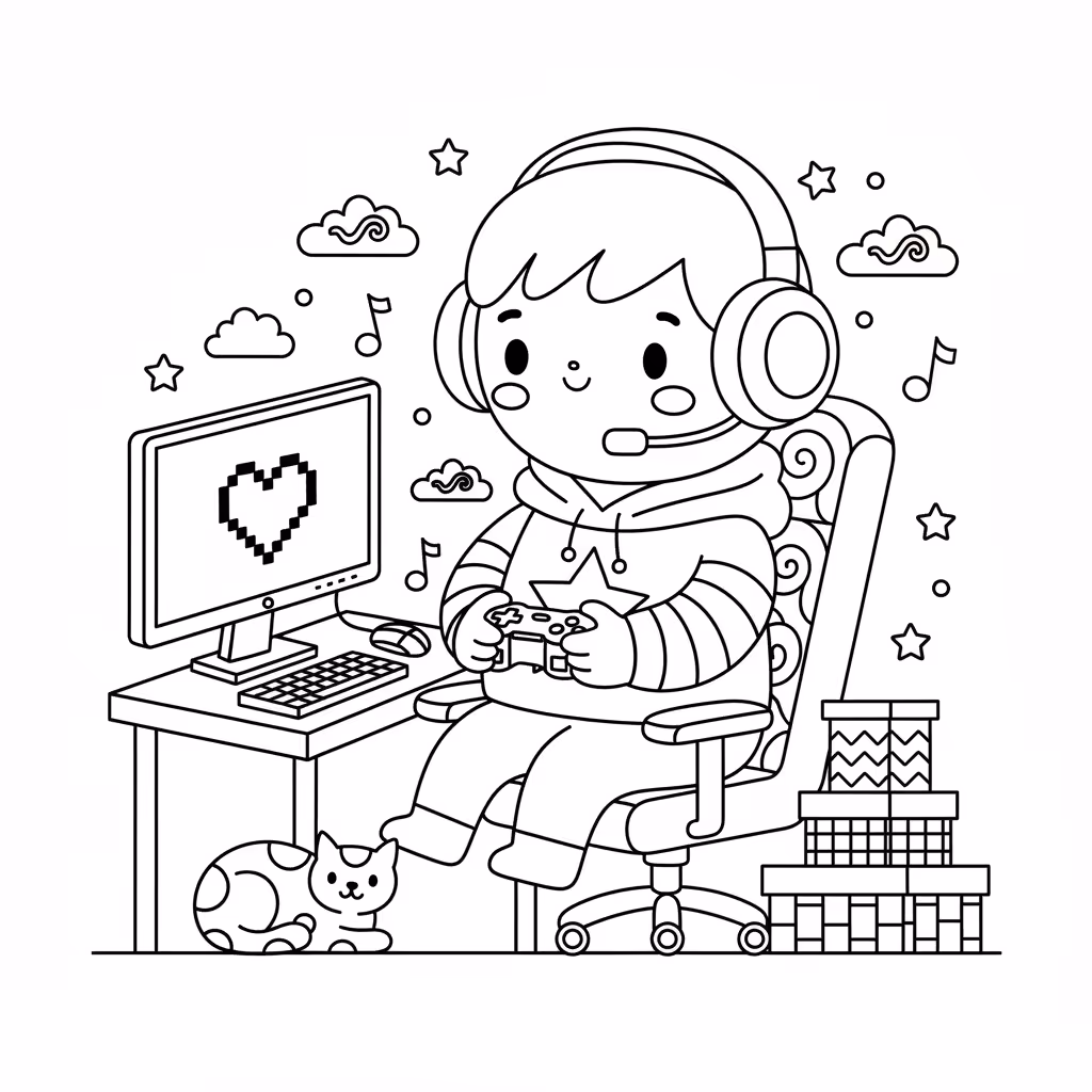 coloriage pour enfant à télécharger, niveau intermédiaire.