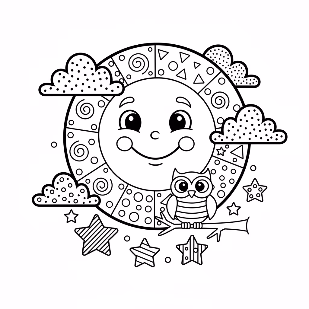 coloriage pour enfant à télécharger, niveau intermédiaire.