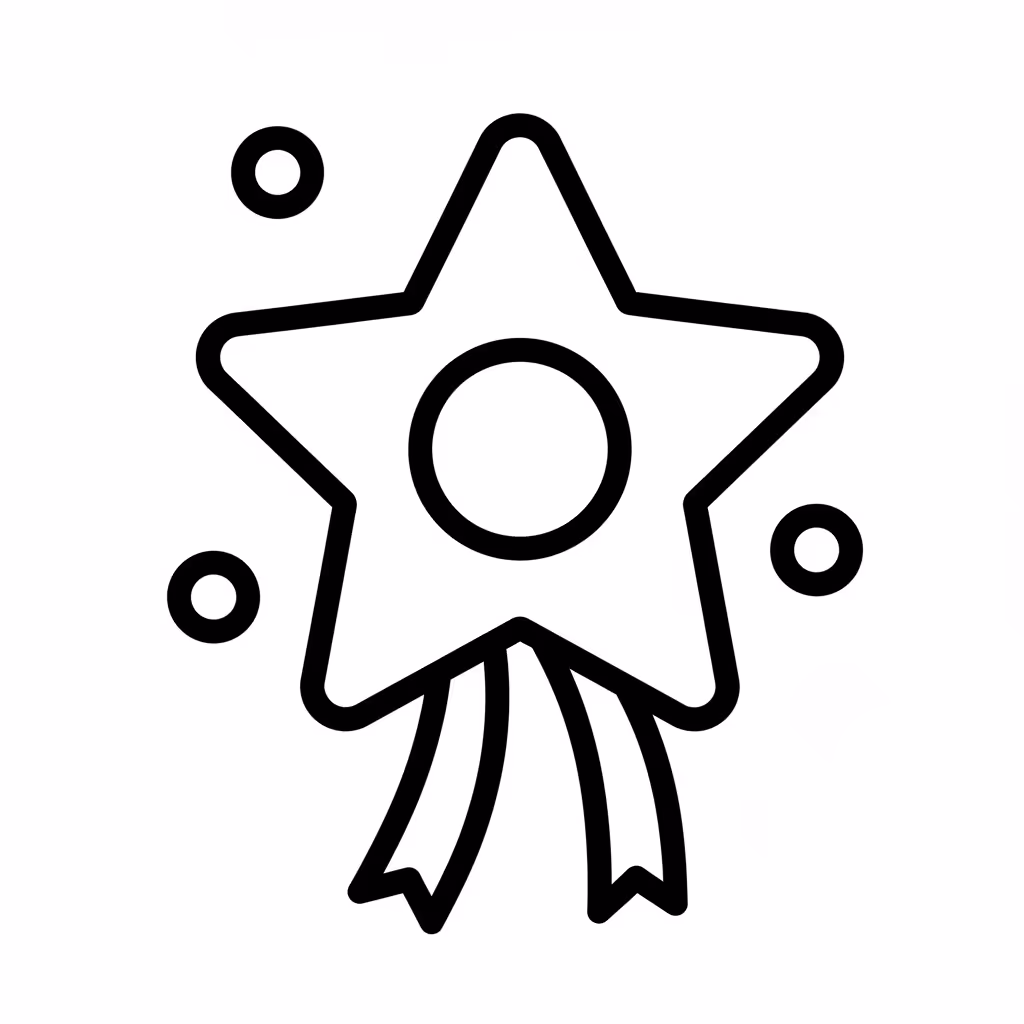 Picture of a printable coloring page showing Christmas Star, level easy