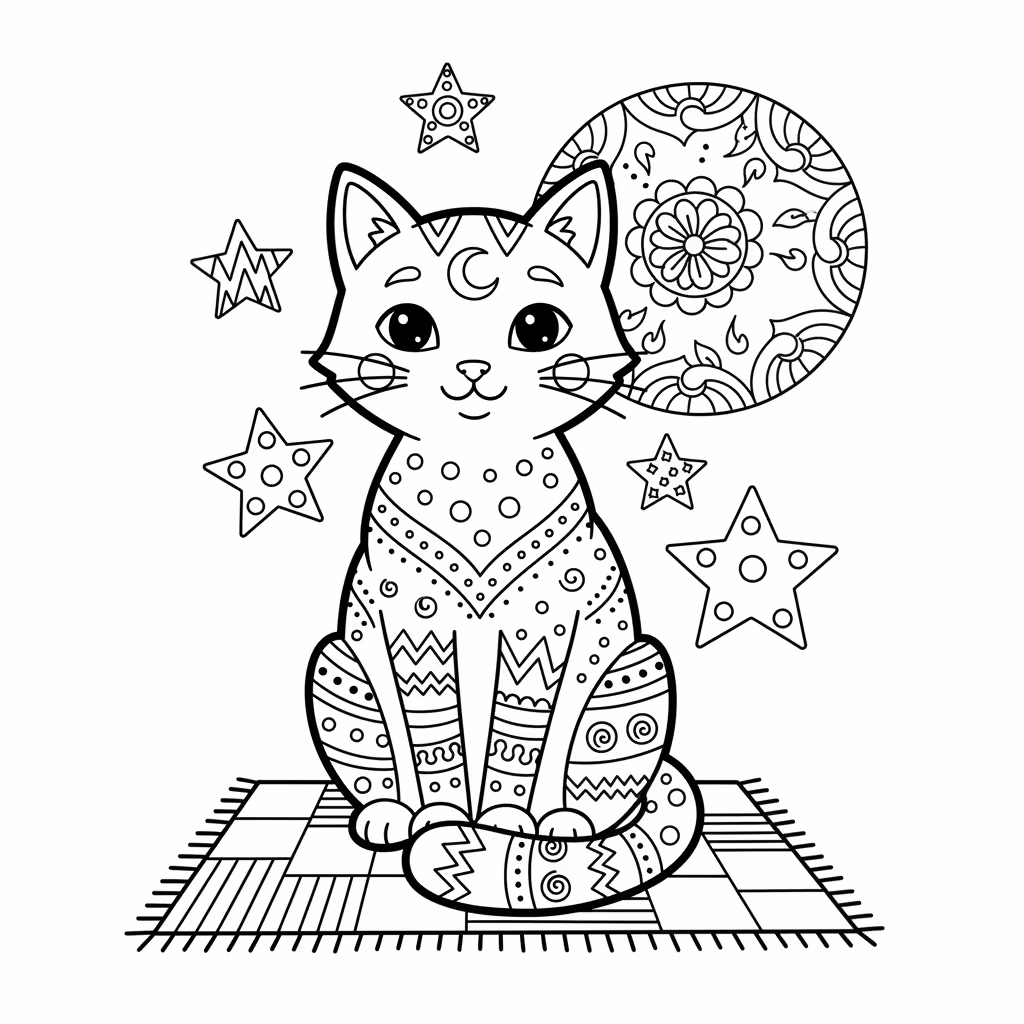 coloriage pour enfant à télécharger, niveau intermédiaire.