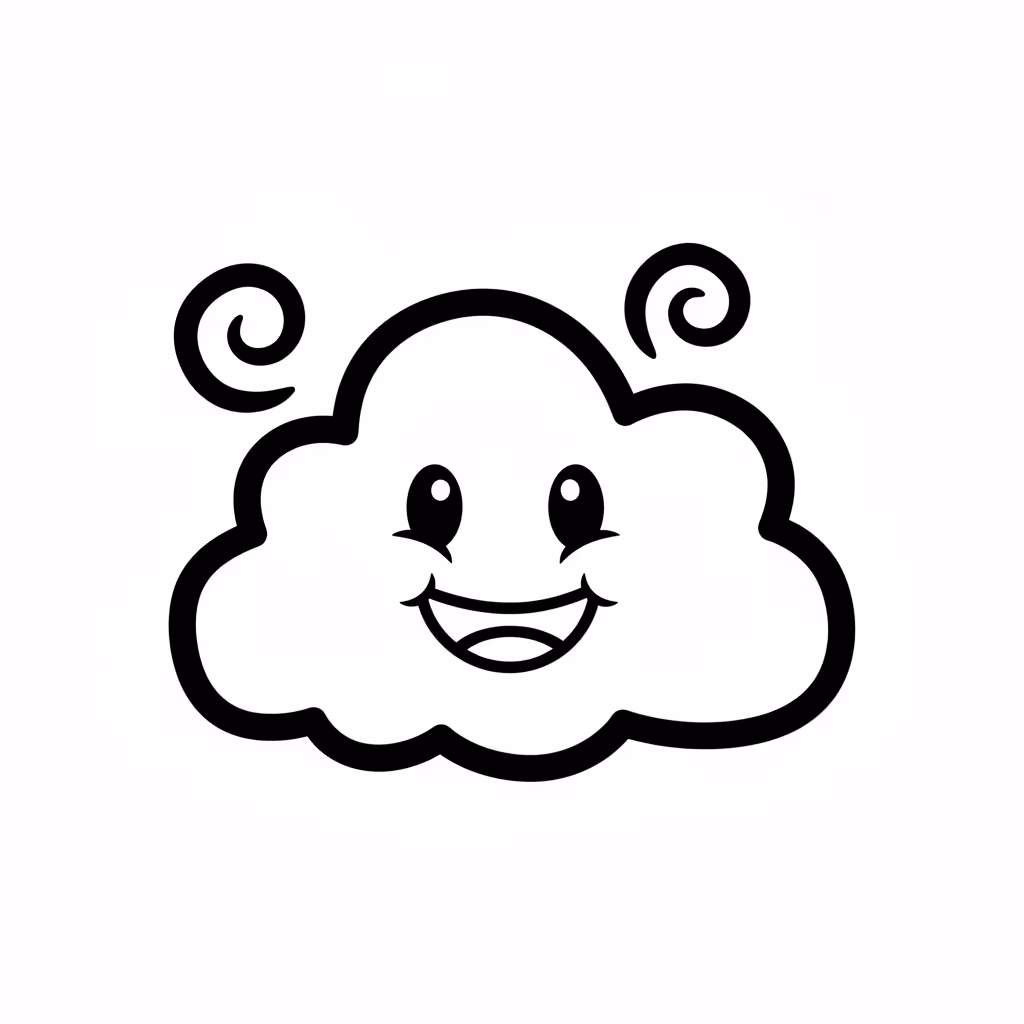 Picture of a printable coloring page showing Fog, level easy