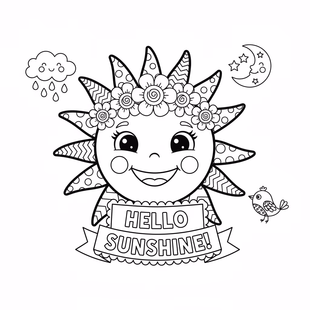 coloriage pour enfant à télécharger, niveau intermédiaire.