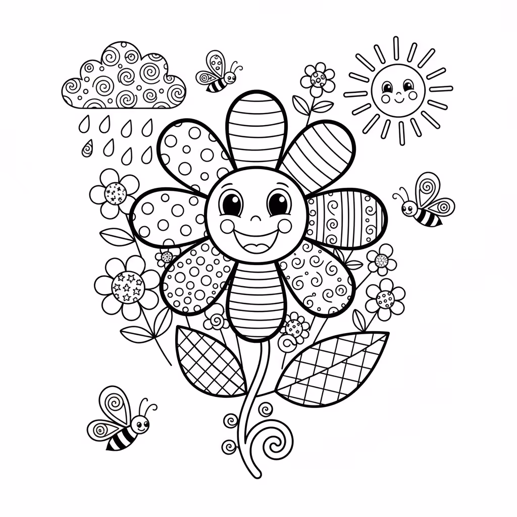 coloriage pour enfant à télécharger, niveau intermédiaire.