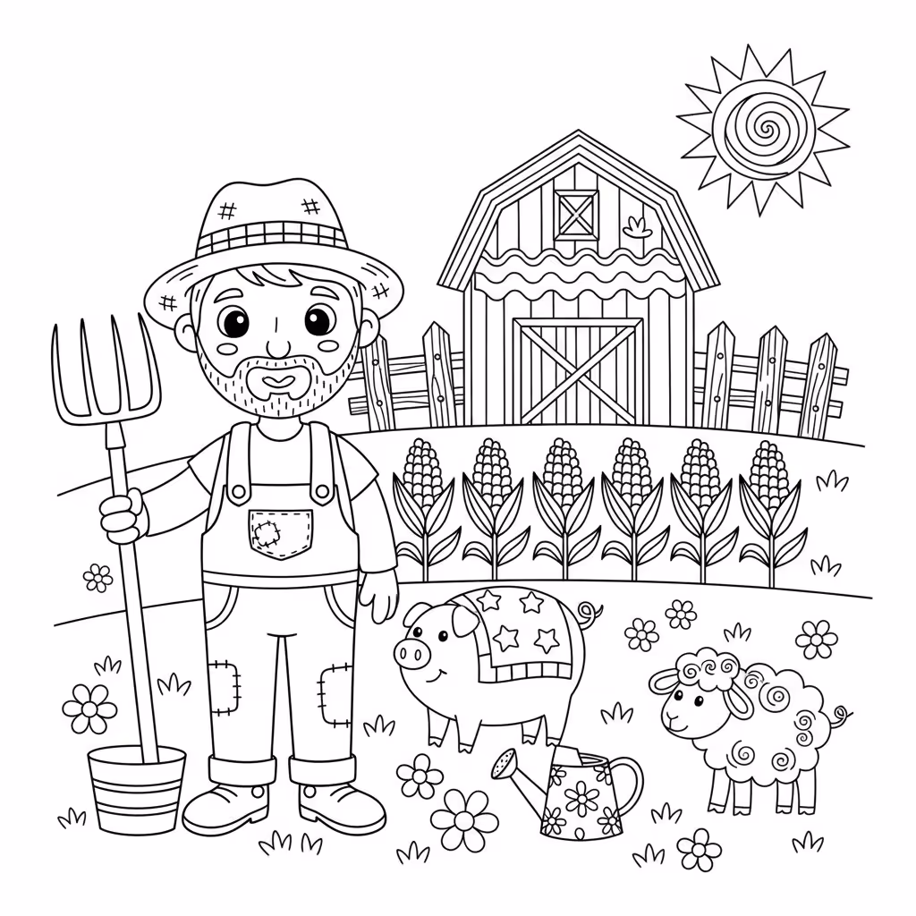 coloriage pour enfant à télécharger, niveau intermédiaire.