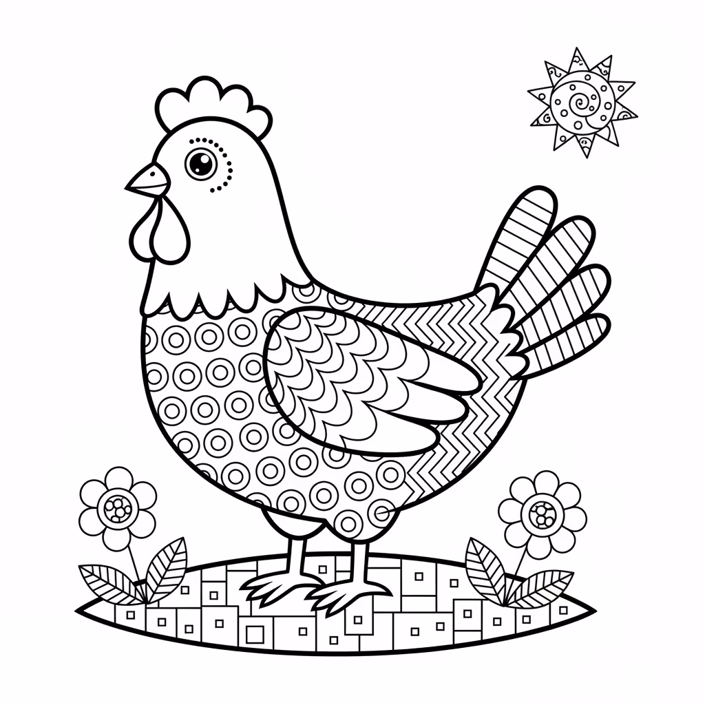coloriage pour enfant à télécharger, niveau intermédiaire.