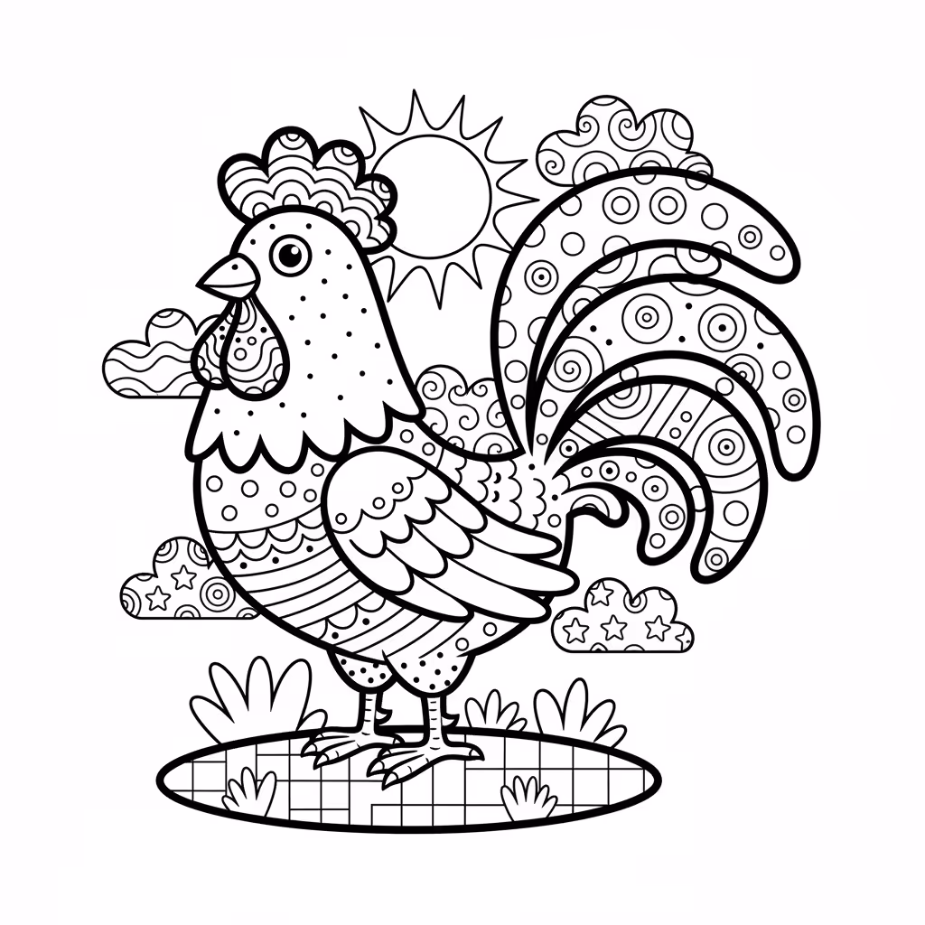 coloriage pour enfant à télécharger, niveau intermédiaire.