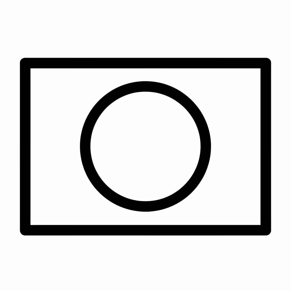 Picture of a printable coloring page showing Japan Flag, level easy
