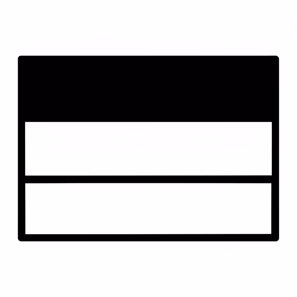 Picture of a printable coloring page showing Germany Flag, level easy
