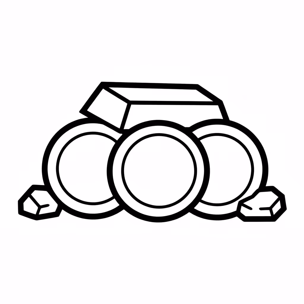 Picture of a printable coloring page showing Gold, level easy