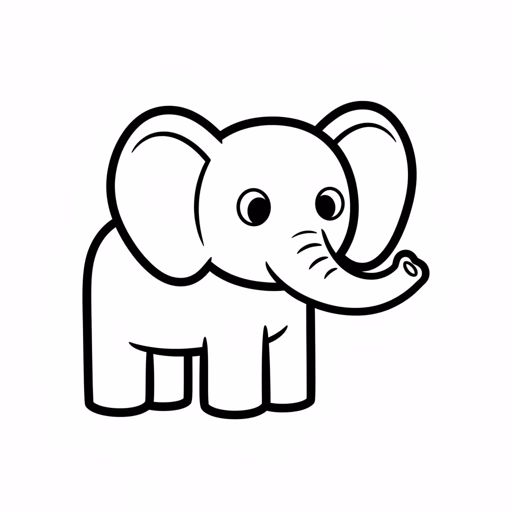 Picture of a printable coloring page showing Gray, level easy