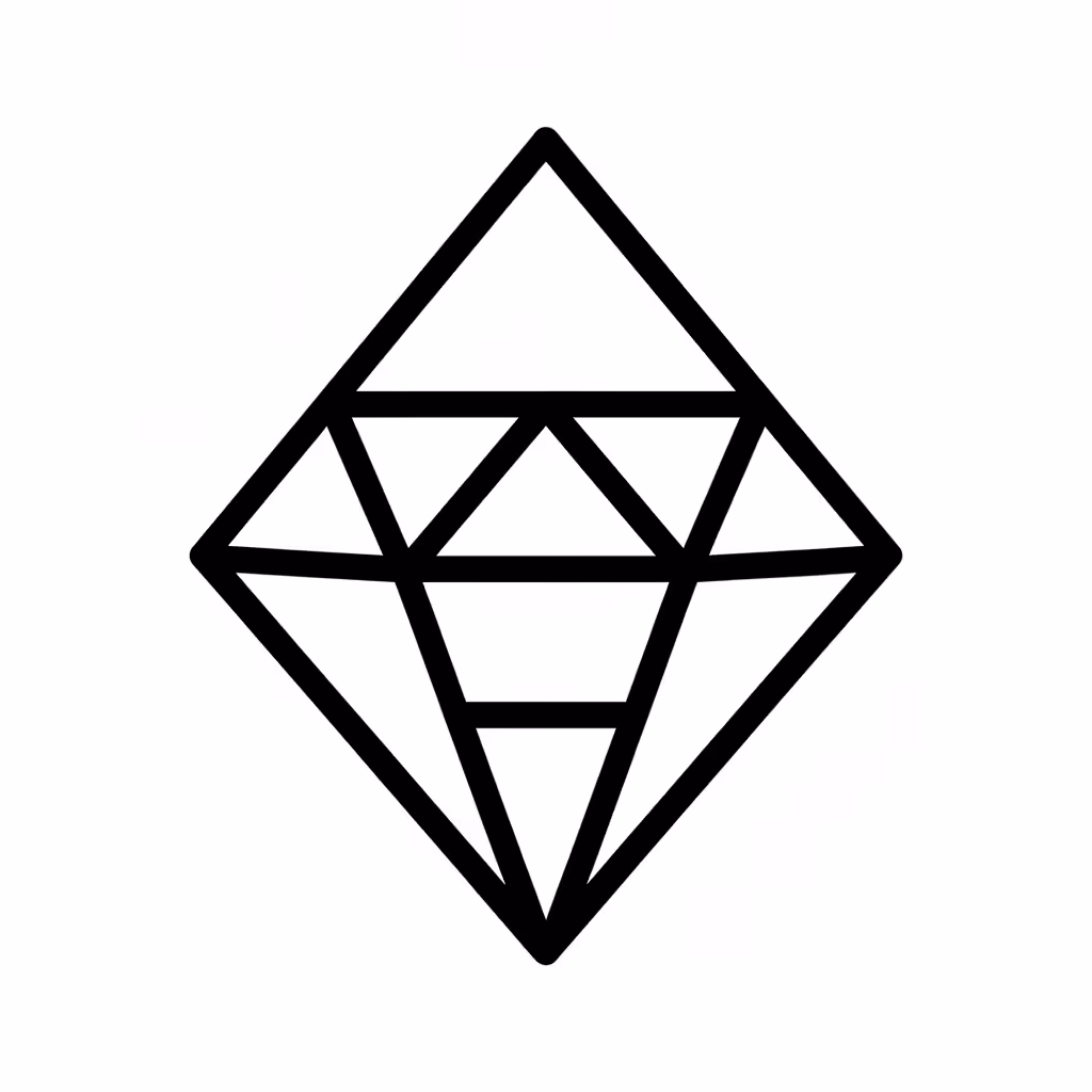 Picture of a printable coloring page showing Diamond, level easy