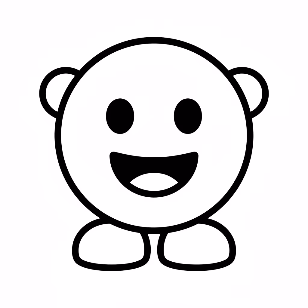 Picture of a printable coloring page showing Circle, level easy