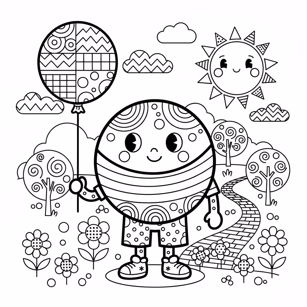 coloriage pour enfant à télécharger, niveau intermédiaire.