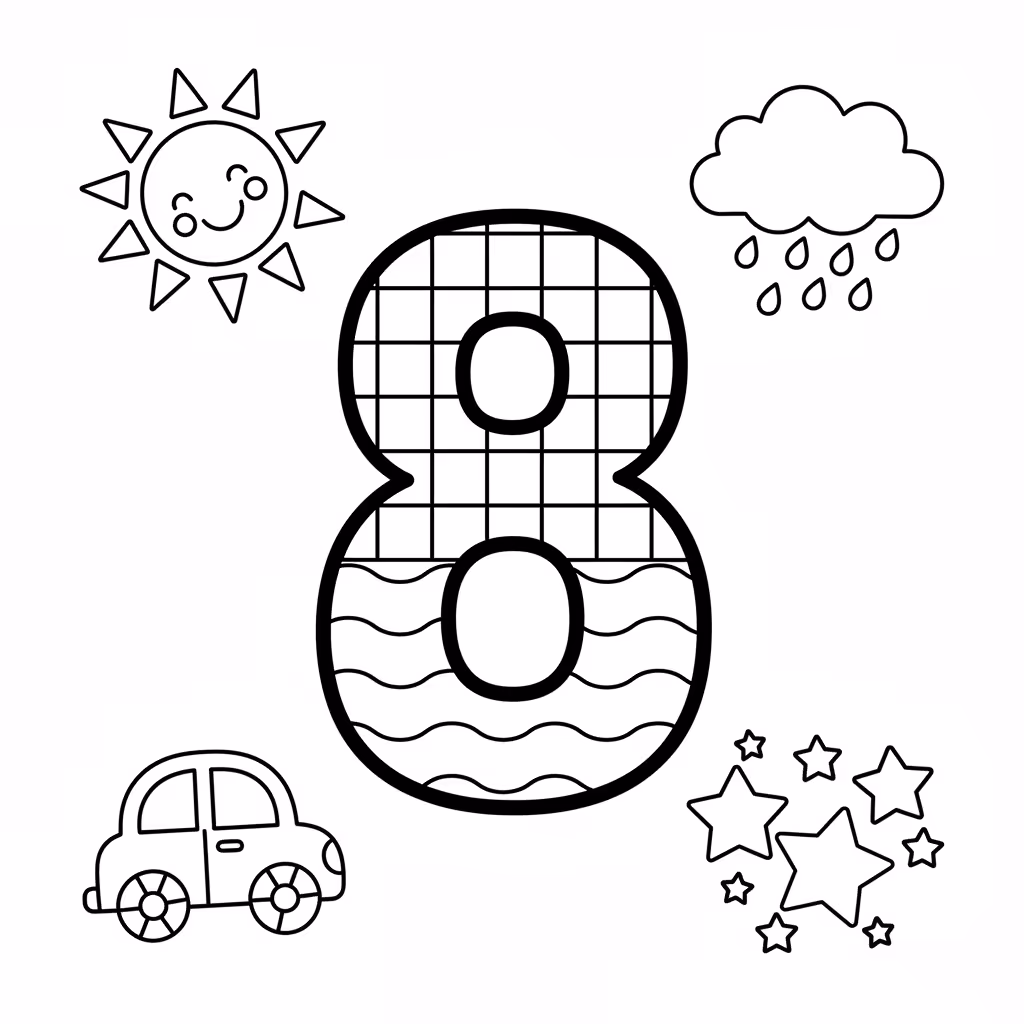 coloriage pour enfant à télécharger, niveau intermédiaire.