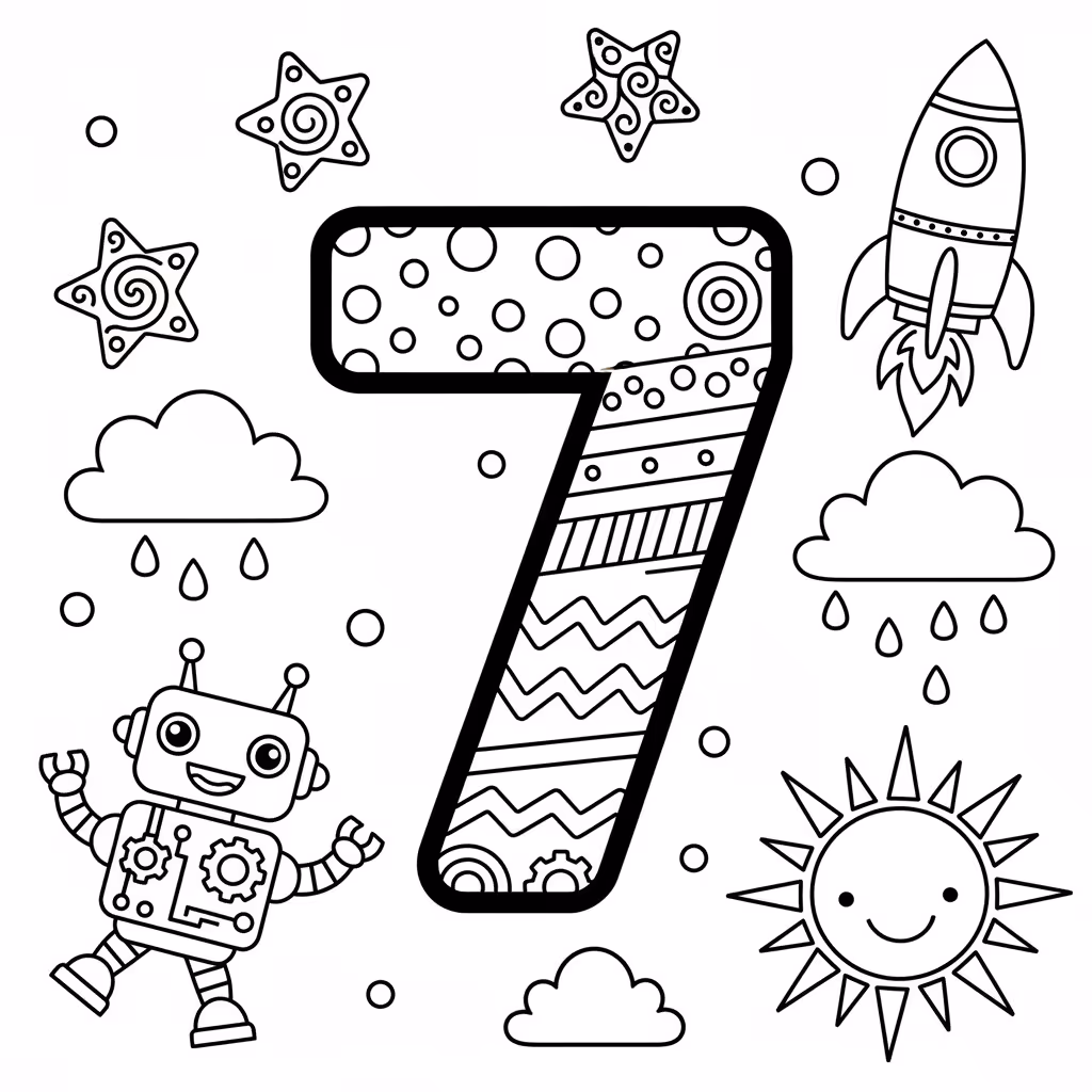 coloriage pour enfant à télécharger, niveau intermédiaire.