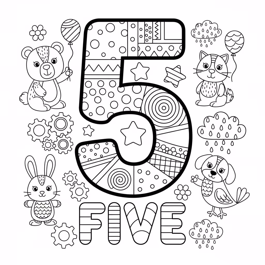 coloriage pour enfant à télécharger, niveau intermédiaire.