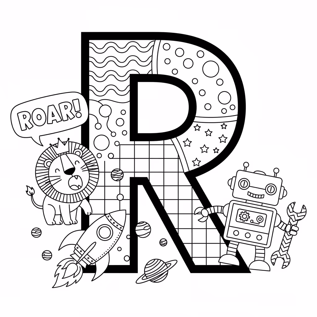 coloriage pour enfant à télécharger, niveau intermédiaire.