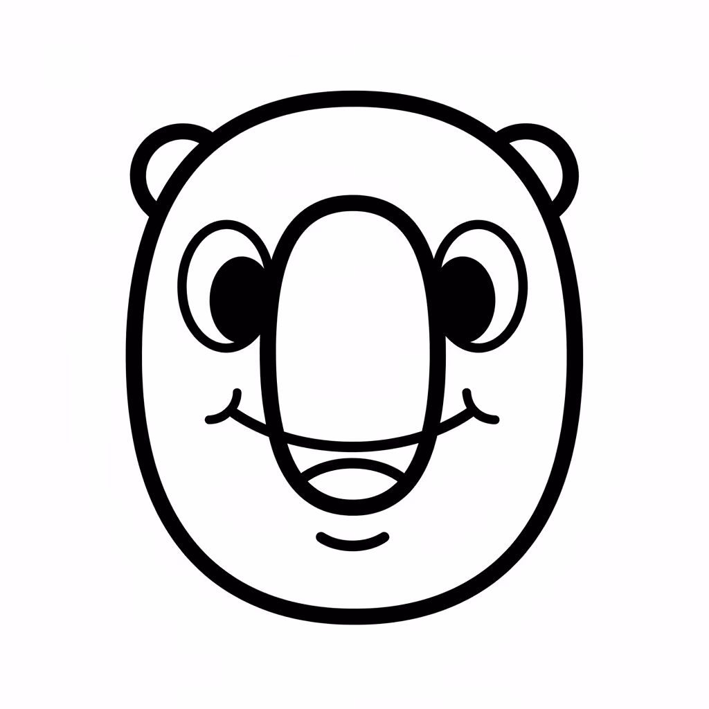 Picture of a printable coloring page showing Letter O, level easy