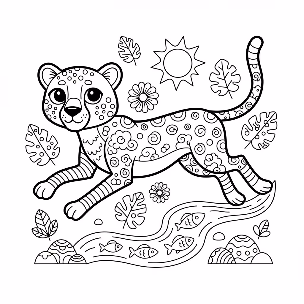coloriage pour enfant à télécharger, niveau intermédiaire.