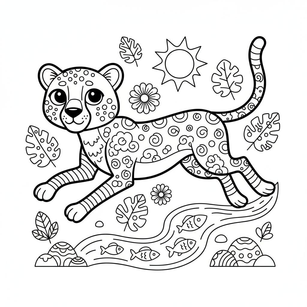 coloriage pour enfant à télécharger, niveau intermédiaire.