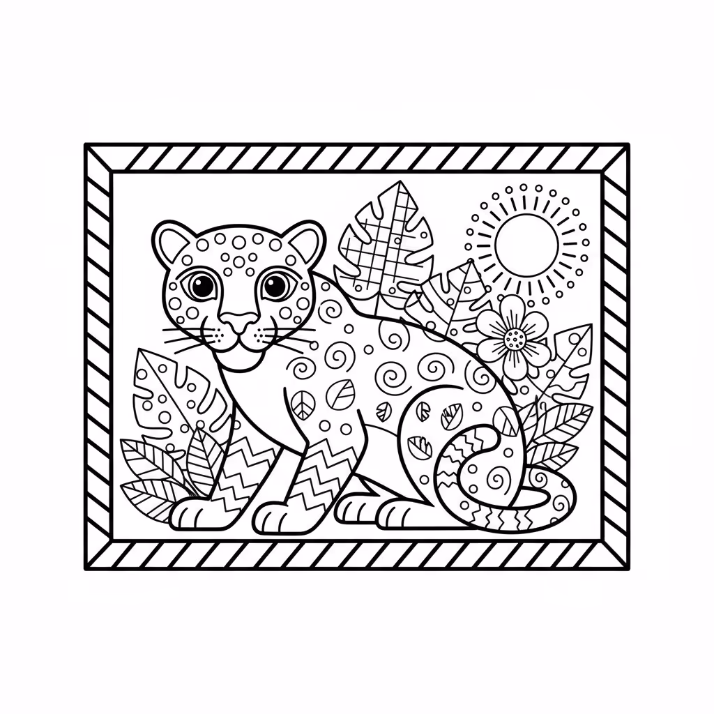 coloriage pour enfant à télécharger, niveau intermédiaire.