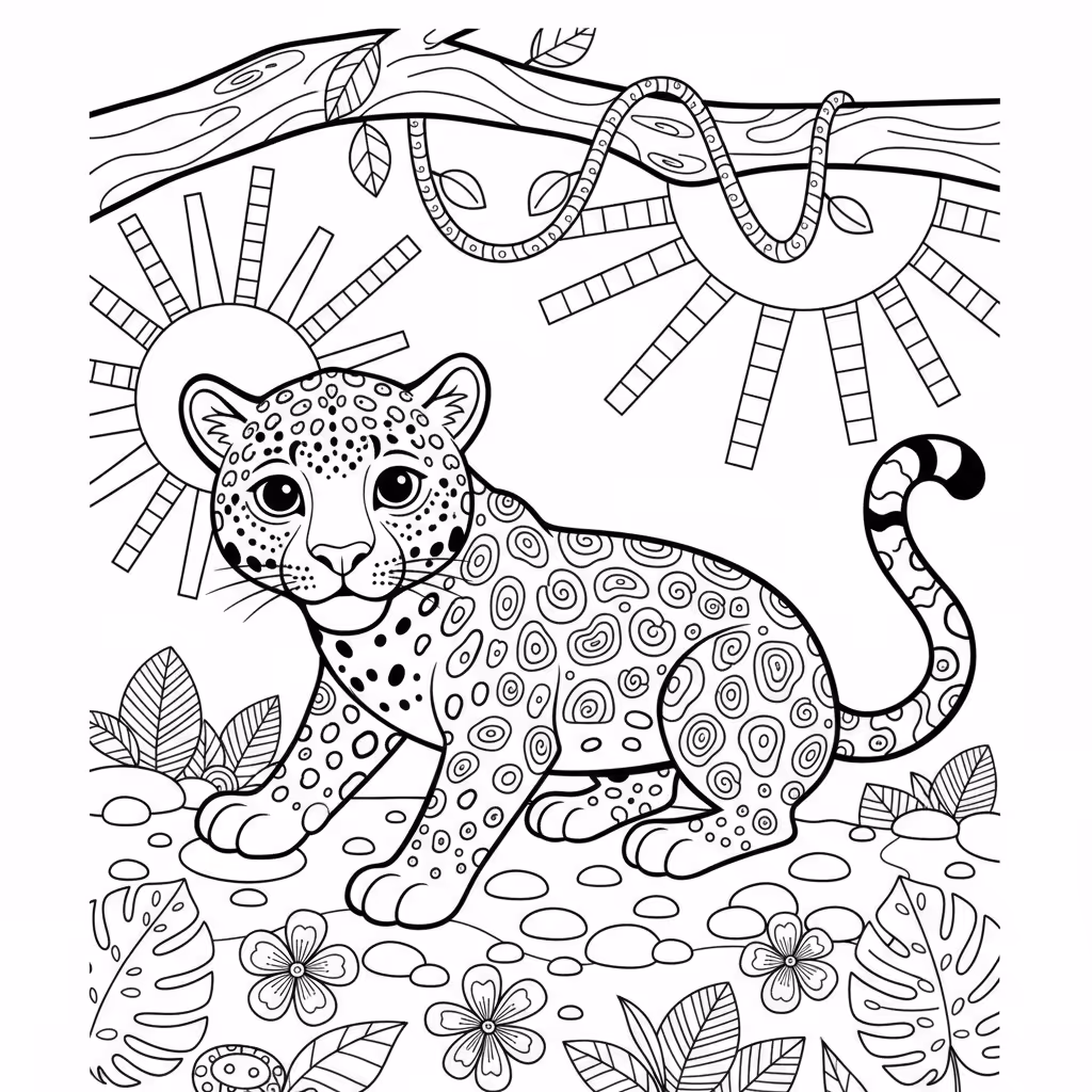 coloriage pour enfant à télécharger, niveau intermédiaire.