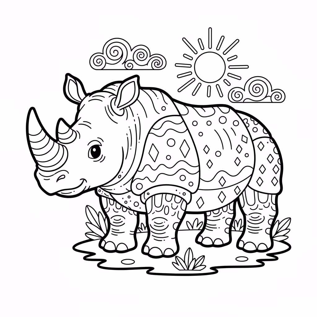 coloriage pour enfant à télécharger, niveau intermédiaire.