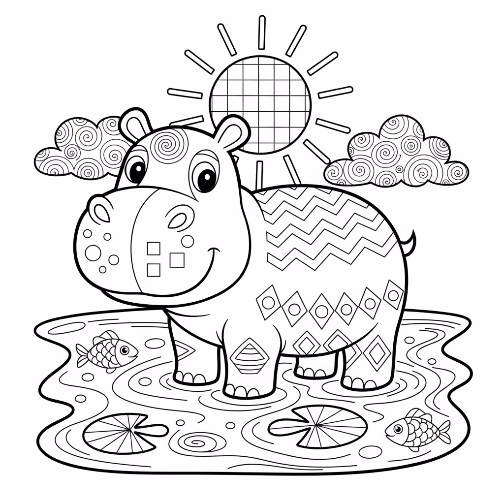 coloriage pour enfant à télécharger, niveau intermédiaire.