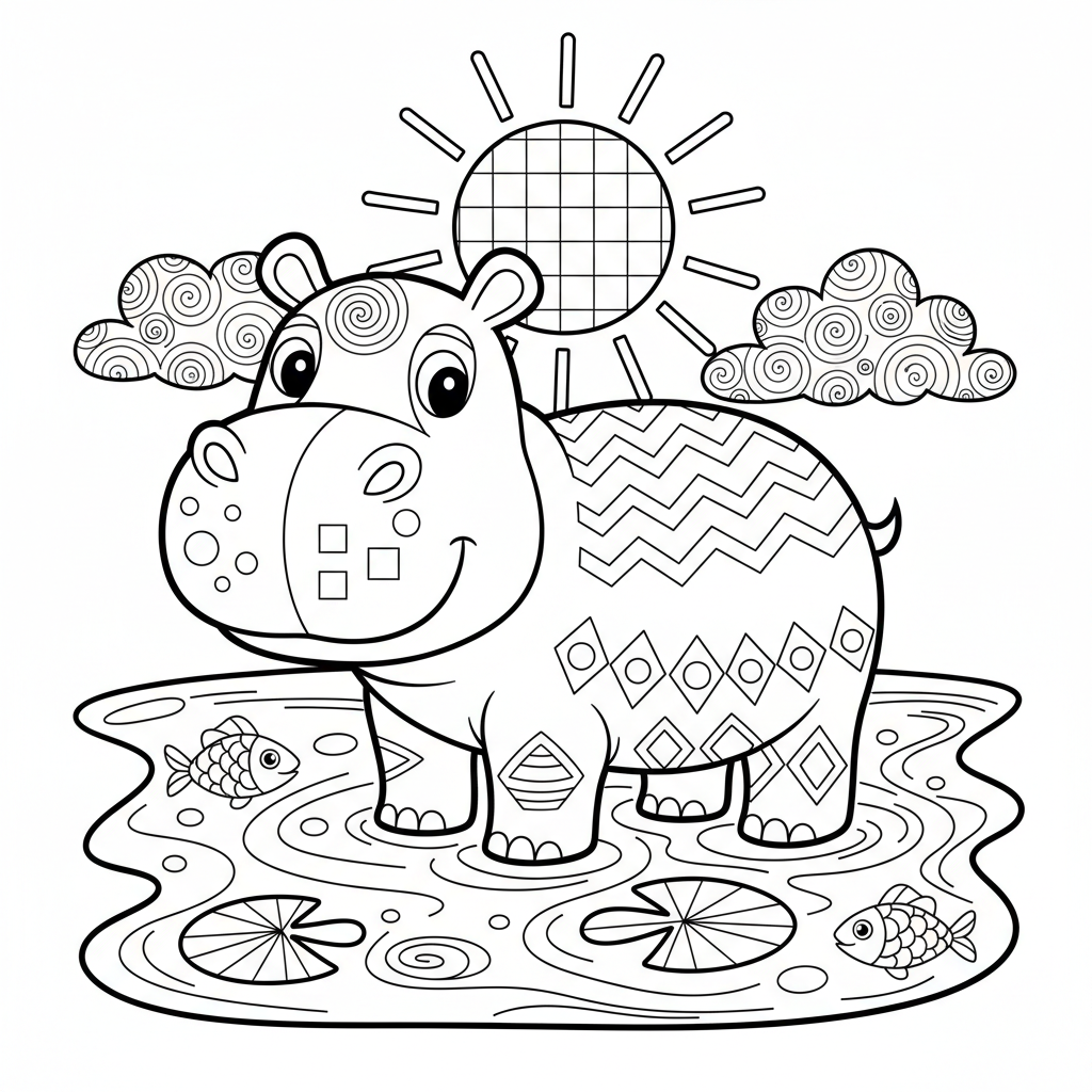 coloriage pour enfant à télécharger, niveau intermédiaire.