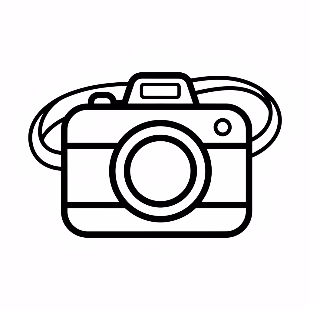 Picture of a printable coloring page showing Photography, level medium