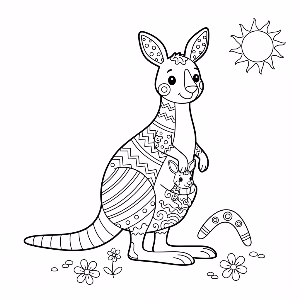 coloriage pour enfant à télécharger, niveau intermédiaire.