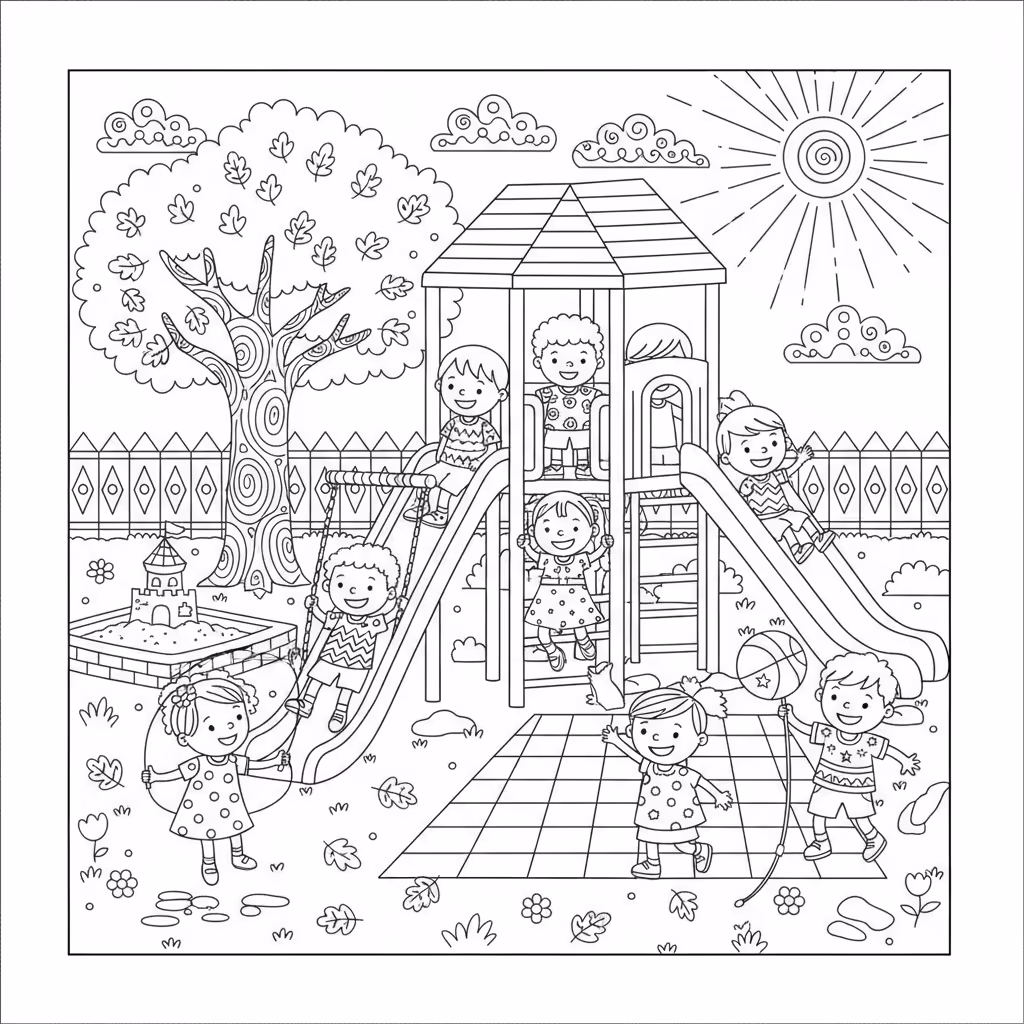coloriage pour enfant à télécharger, niveau intermédiaire.