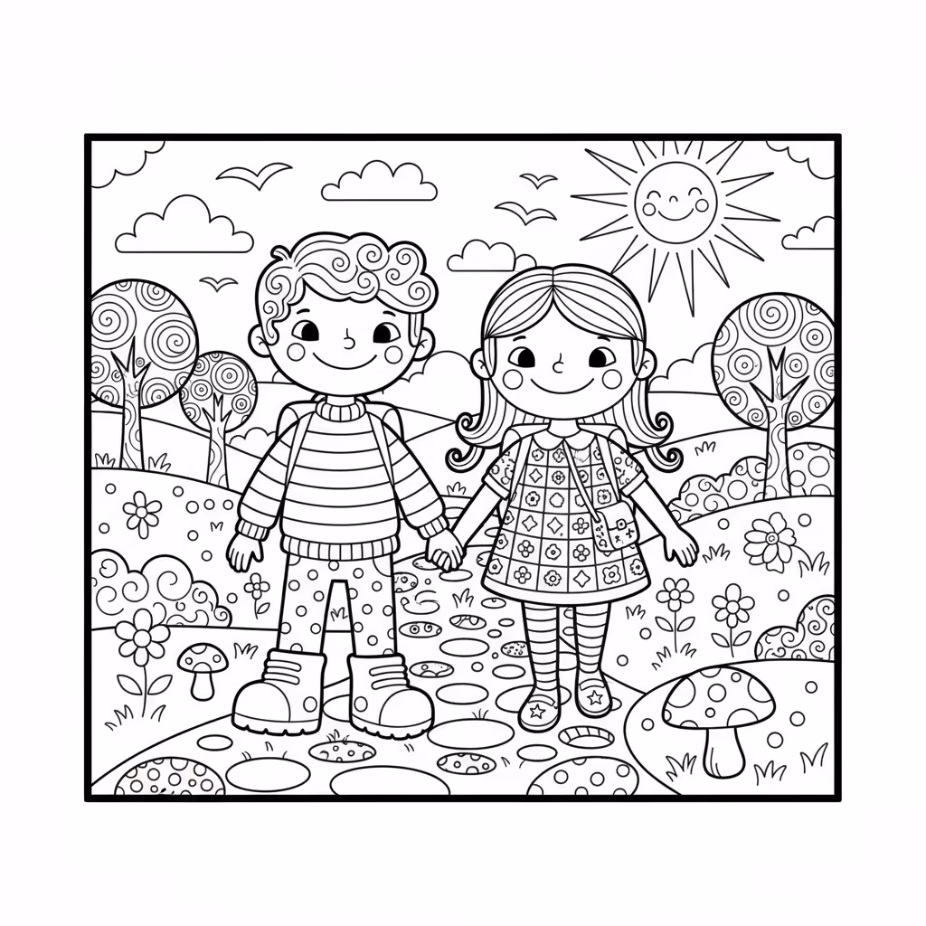 coloriage pour enfant à télécharger, niveau intermédiaire.