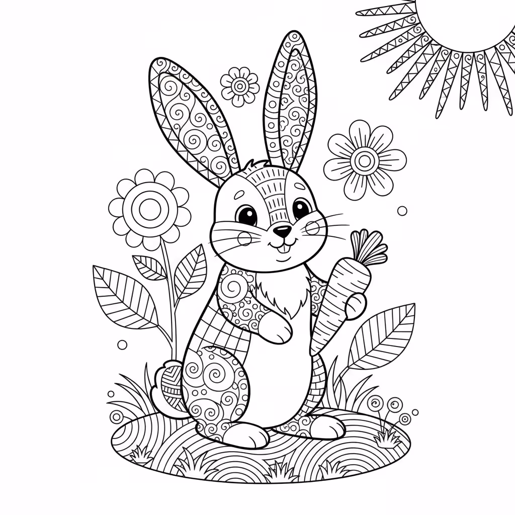 coloriage pour enfant à télécharger, niveau intermédiaire.