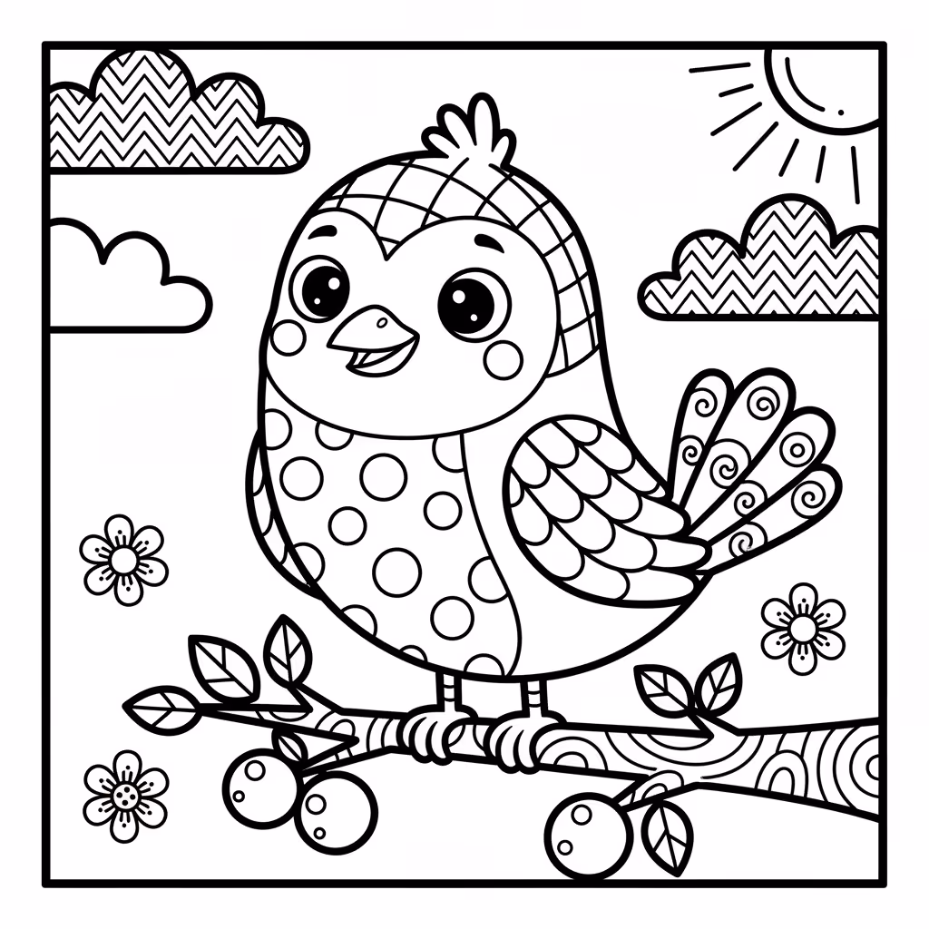 coloriage pour enfant à télécharger, niveau intermédiaire.