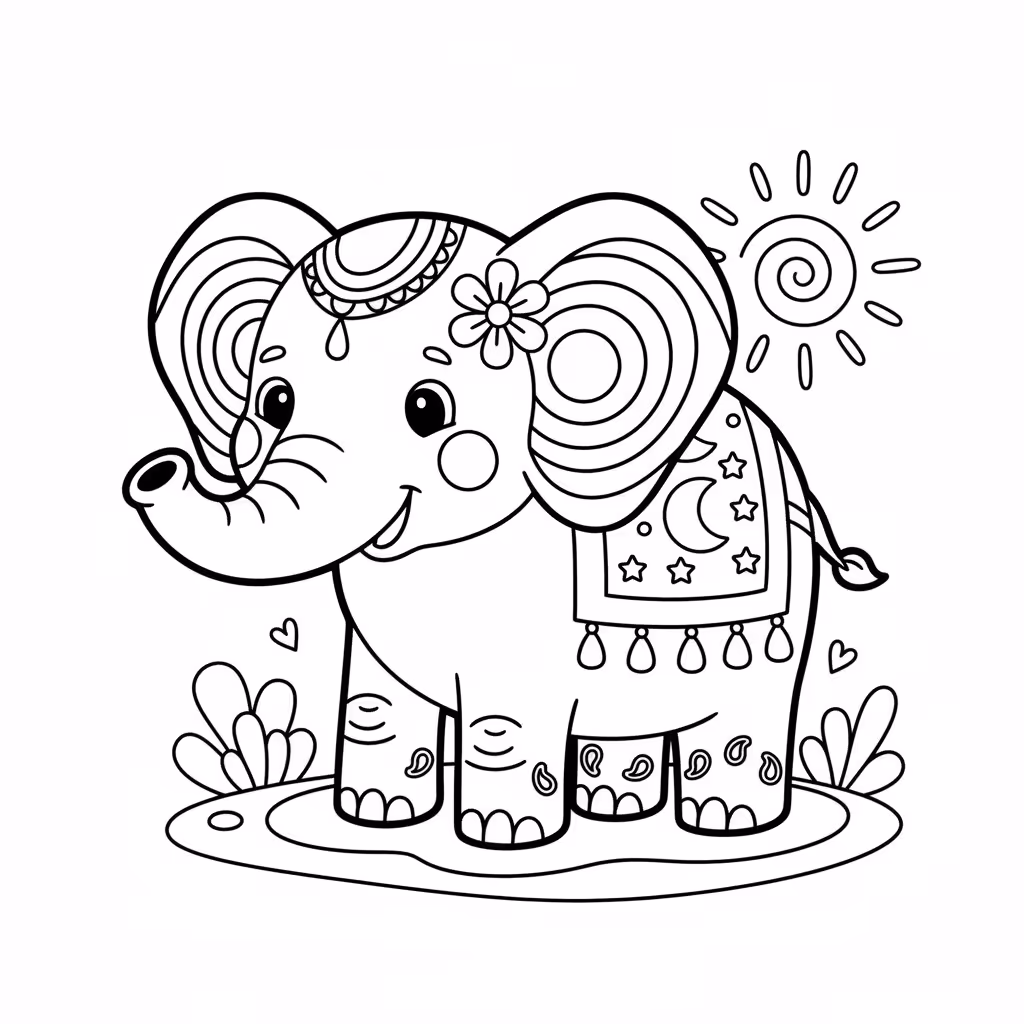 coloriage pour enfant à télécharger, niveau intermédiaire.