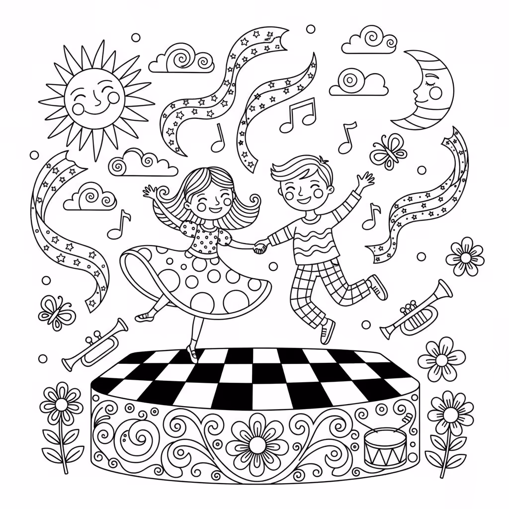 coloriage pour enfant à télécharger, niveau intermédiaire.