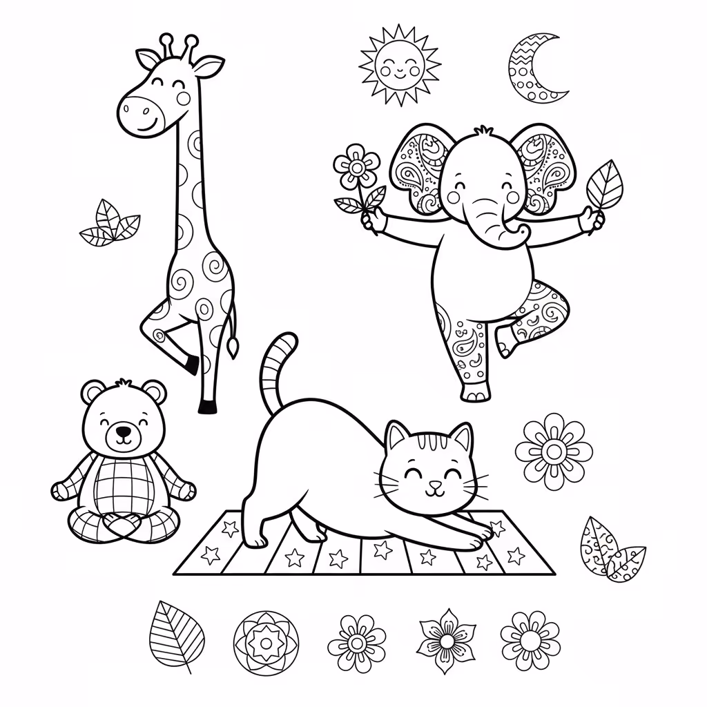coloriage pour enfant à télécharger, niveau intermédiaire.