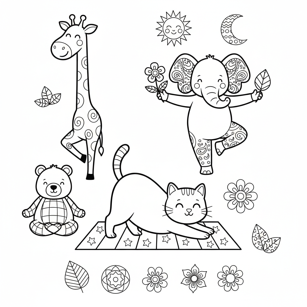 coloriage pour enfant à télécharger, niveau intermédiaire.