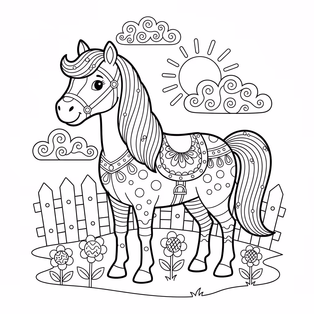 coloriage pour enfant à télécharger, niveau intermédiaire.