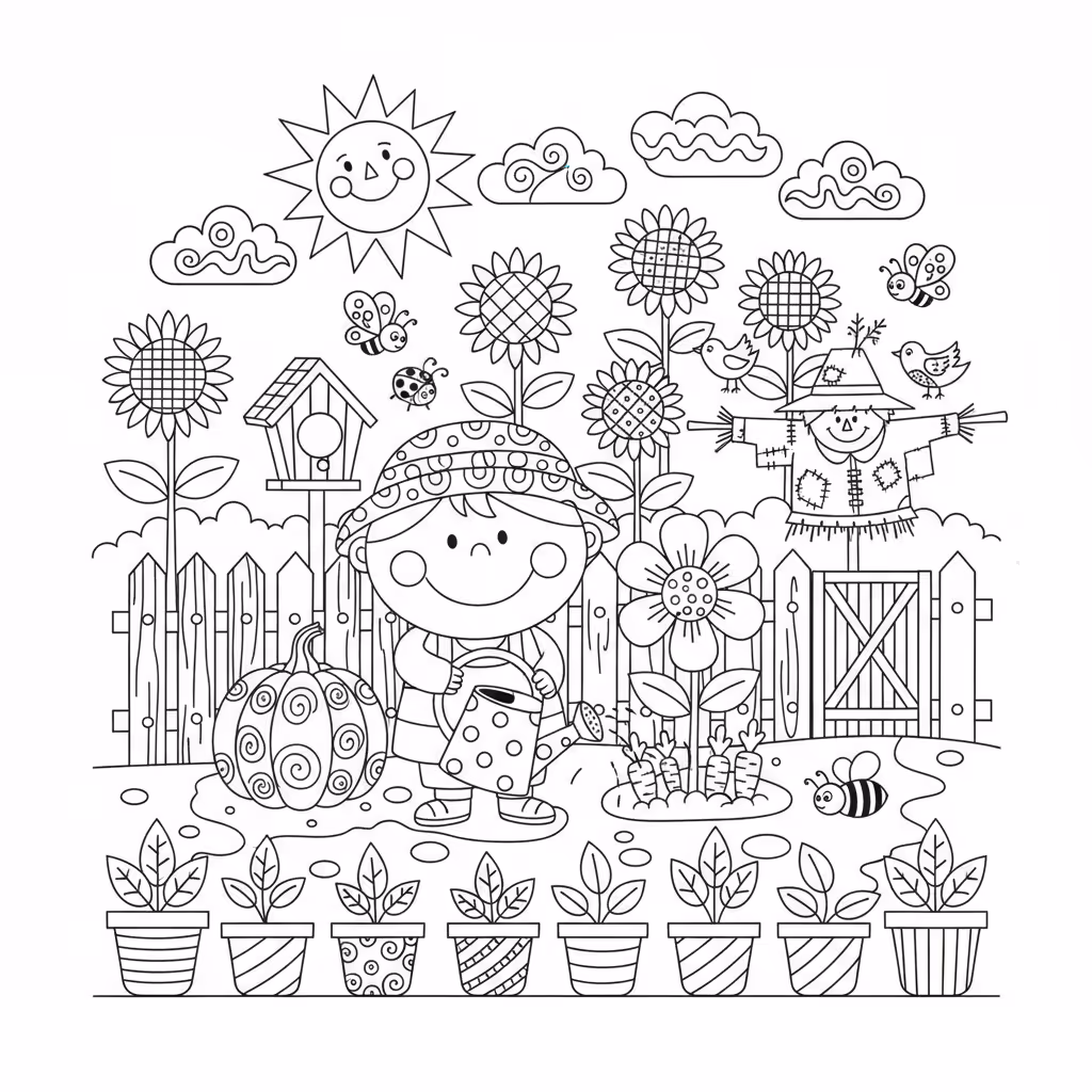 coloriage pour enfant à télécharger, niveau intermédiaire.