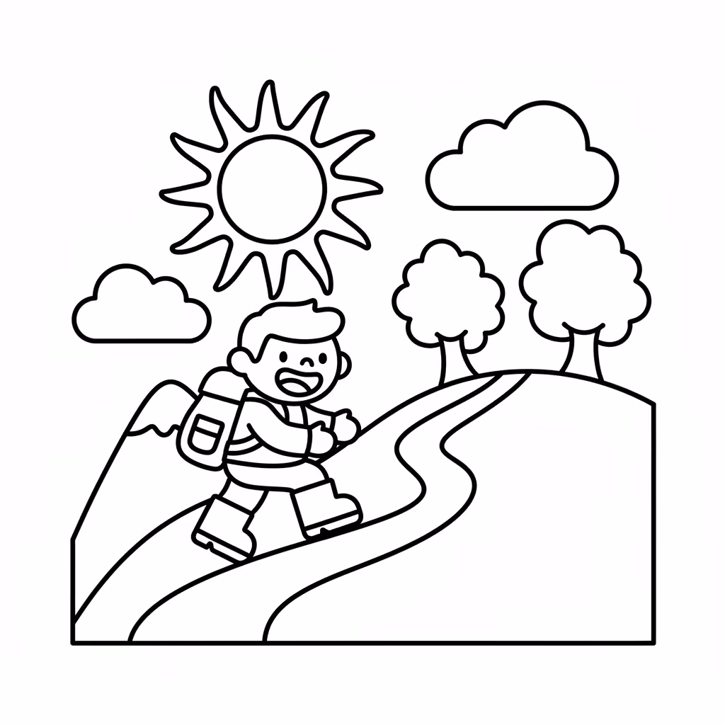 coloriage pour enfant à télécharger, niveau facile.
