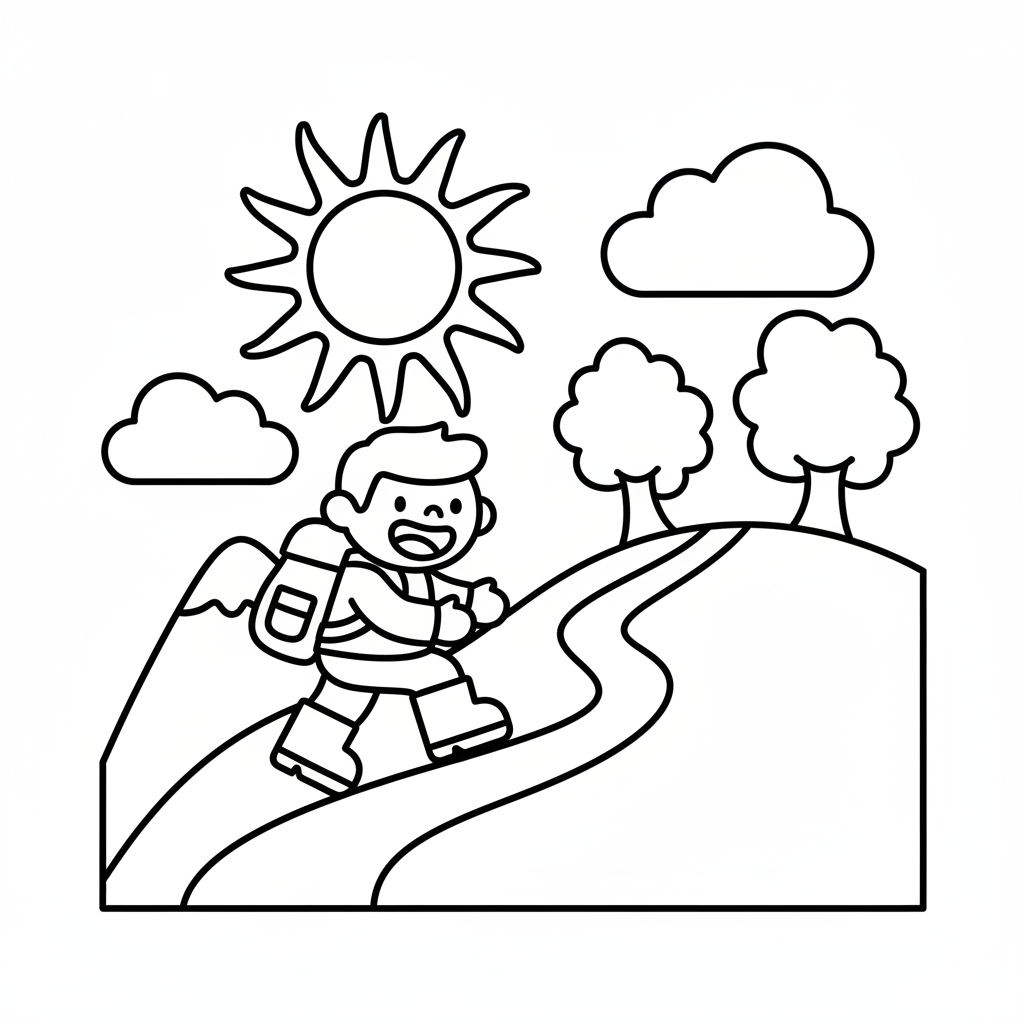 coloriage pour enfant à télécharger, niveau facile.
