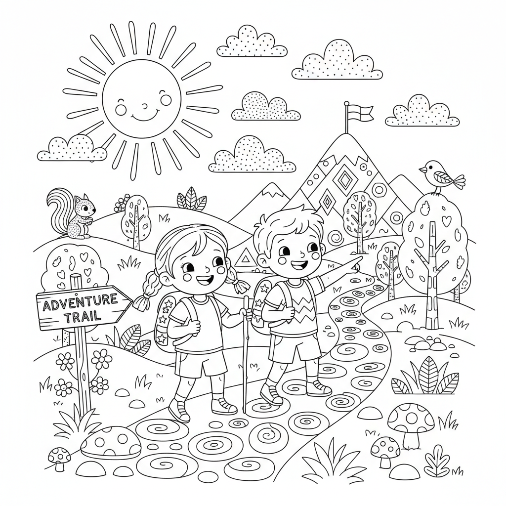 coloriage pour enfant à télécharger, niveau intermédiaire.