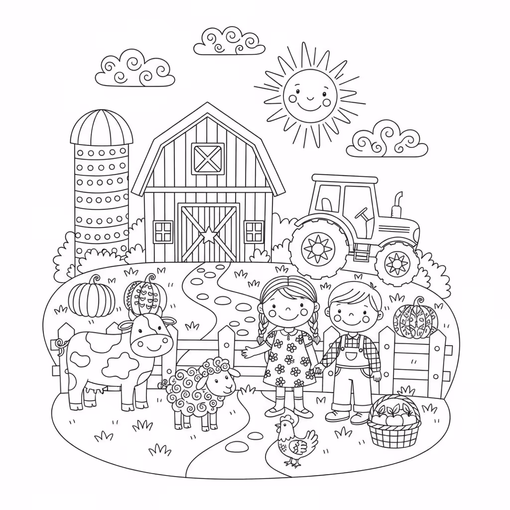 coloriage pour enfant à télécharger, niveau intermédiaire.
